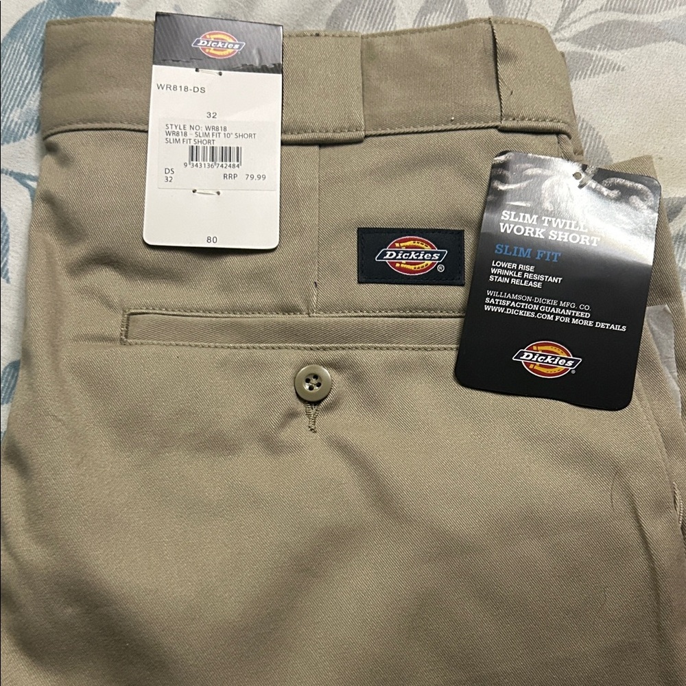 Dickies Khaki Slim Twill Shorts